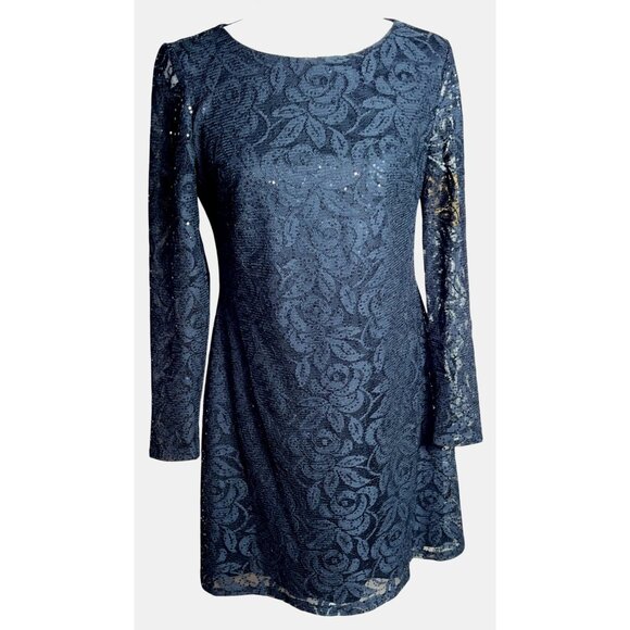 American Living Dresses & Skirts - American Living Dress Black Sequin Lace Pencil Whimsygoth Cocktail Dark Womens 6
